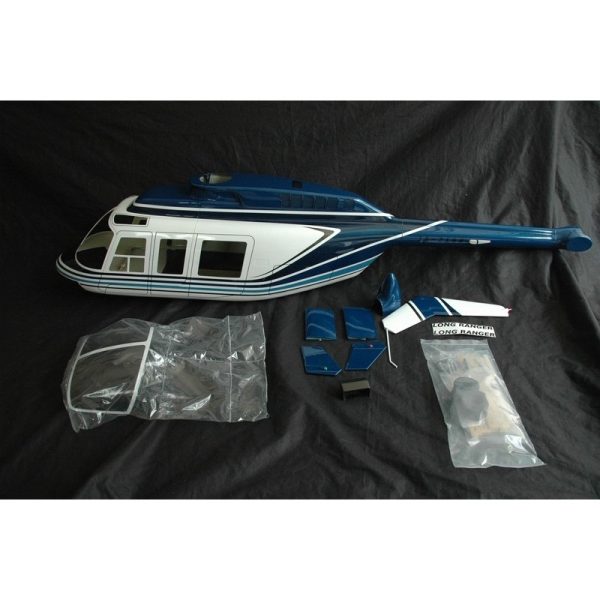 Meilleur prix 👏 Heli-Scale Long Jet Ranger FUNKEY Classe 600 “Bleu” 🎁 1