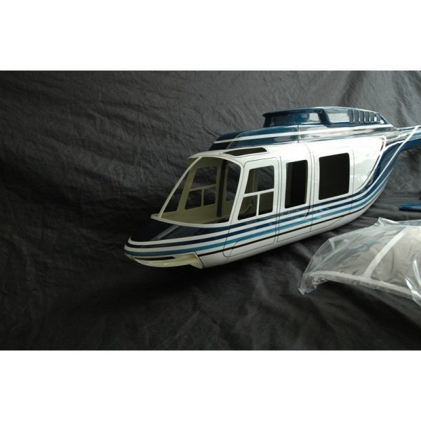 Meilleur prix 👏 Heli-Scale Long Jet Ranger FUNKEY Classe 600 “Bleu” 🎁 3