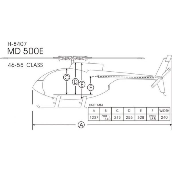 Tout neuf 🧨 Heli-Scale Hughes 500E FUNKEY “SHERIFF” Classe 600 🎁 1