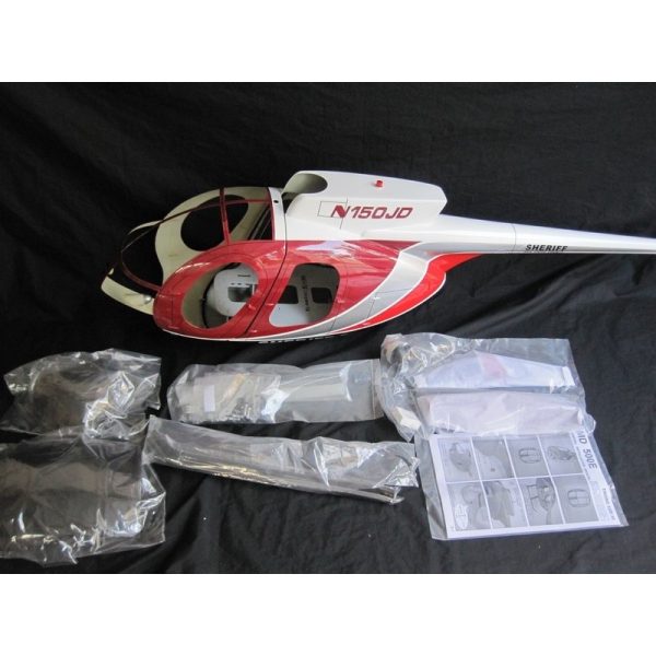 Tout neuf 🧨 Heli-Scale Hughes 500E FUNKEY “SHERIFF” Classe 600 🎁 8