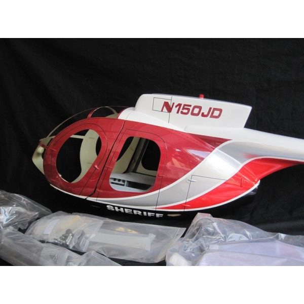 Tout neuf 🧨 Heli-Scale Hughes 500E FUNKEY “SHERIFF” Classe 600 🎁 10