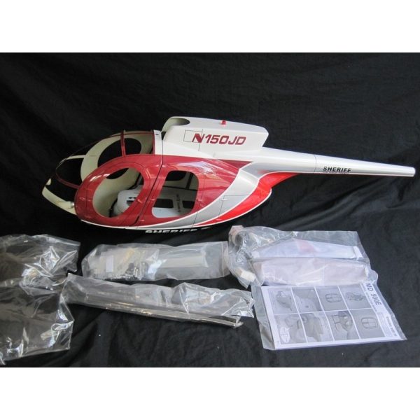 Tout neuf 🧨 Heli-Scale Hughes 500E FUNKEY “SHERIFF” Classe 600 🎁 11