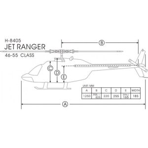 Acheter 👏 Heli-Scale Jet Ranger FUNKEY Classe 600 “Bleu” 🔥 18