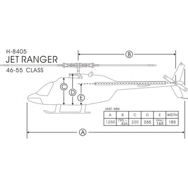 Acheter 👏 Heli-Scale Jet Ranger FUNKEY Classe 600 “Bleu” 🔥 7