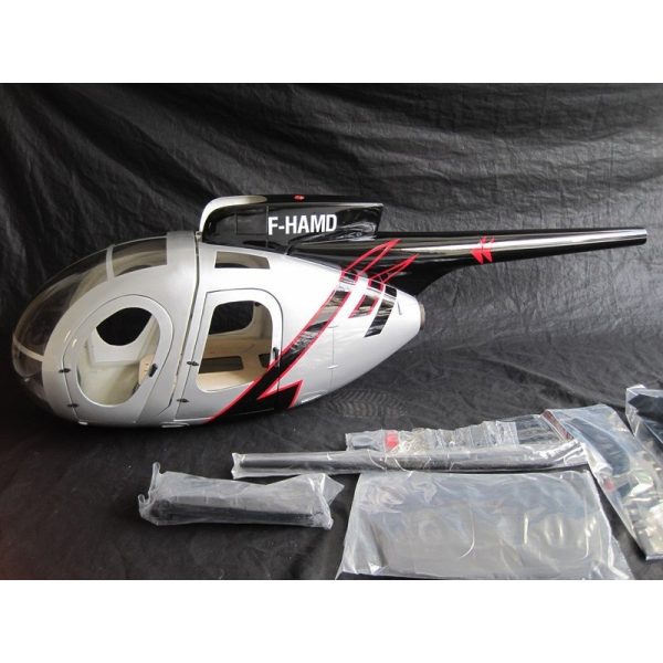 De gros 🔥 Heli-Scale Hughes MD500D “Silver” Classe 600 🔔 1
