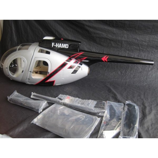 De gros 🔥 Heli-Scale Hughes MD500D “Silver” Classe 600 🔔 7