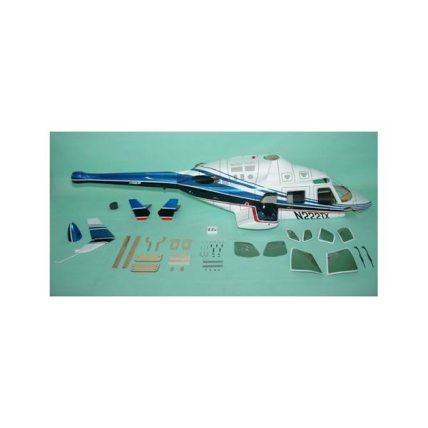 Nouveau 💯 Heli-Scale Bell 222 “Bleu” FUNKEY Classe 700 ⭐ 1