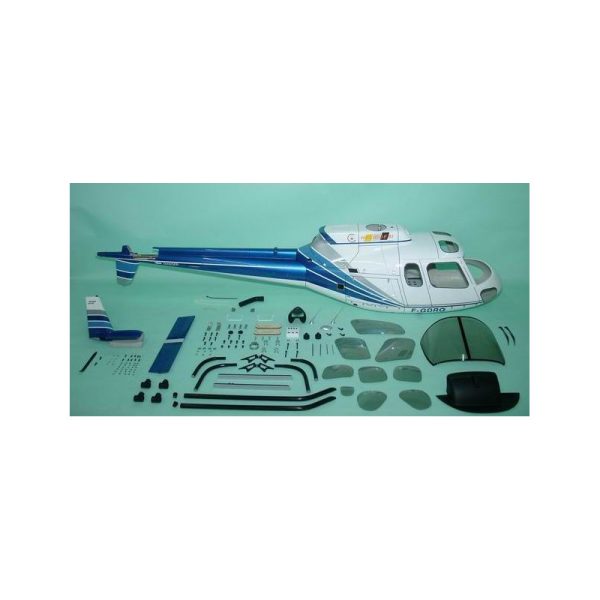 Remise 💯 Heli-Scale AS-350 Ecureuil (A-Star) FUNKEY Classe 600 “Bleu” Edition Deluxe 😀 1
