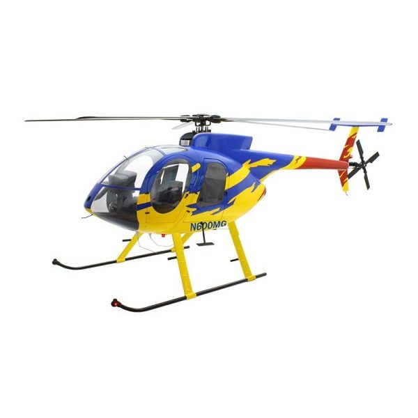 Promo 🤩 Heli-Scale Hughes MD500E Compactor Classe 800 Bleu / Jaune 👏 1