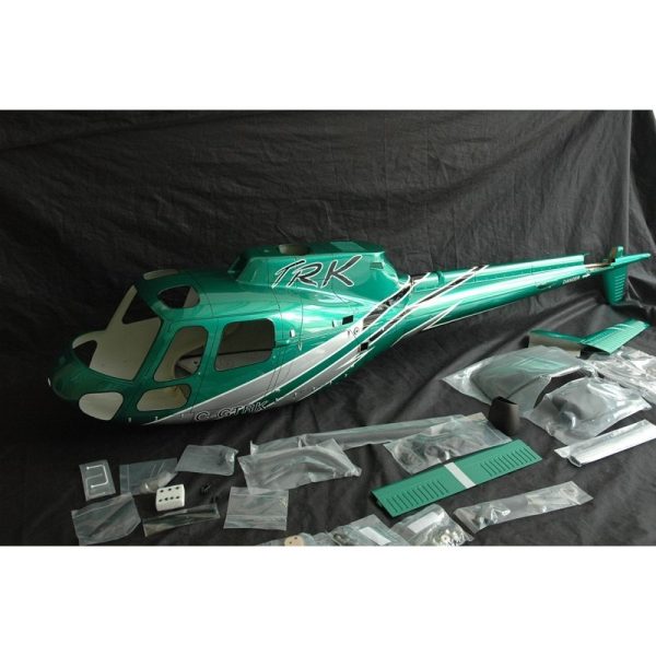 Bon marché 🎁 Heli-Scale AS-350 Ecureuil (A-Star) FUNKEY Classe 600 “Silver Green” Edition Deluxe 🎉 3