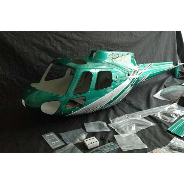 Bon marché 🎁 Heli-Scale AS-350 Ecureuil (A-Star) FUNKEY Classe 600 “Silver Green” Edition Deluxe 🎉 5