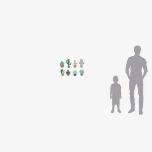 8 Grands Stickers Cactus Vert / Multicolore – Vertbaudet 9