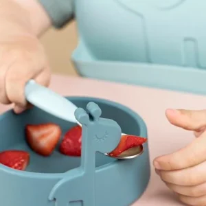 Coffret Premier Repas 3 Pièces DONE BY DEER Peekaboo Deer Friends En Silicone Bleu – Done By Deer 10
