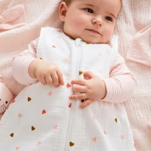 Gigoteuse Spécial été En Gaze De Coton PETITS COEURS Personnalisable écru / Coeur – Vertbaudet 10