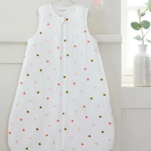 Gigoteuse Spécial été En Gaze De Coton PETITS COEURS Personnalisable écru / Coeur – Vertbaudet 12