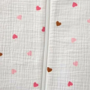 Gigoteuse Spécial été En Gaze De Coton PETITS COEURS Personnalisable écru / Coeur – Vertbaudet 18