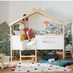 Lit Cabane Enfant Robinson Blanc – Vertbaudet 10