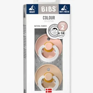 Lot De 2 Sucettes-tétines BIBS Colour Ou Colour Night, Taille 2 De 6 à 18 Mois Deep Space & Petrol Blue – Bibs 12