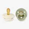 Lot De 2 Sucettes-tétines BIBS Colour, Taille 2 De 6 à 18 Mois Ivoire/vert Sauge – Bibs 20