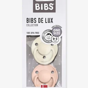 Lot De 2 Sucettes-tétines BIBS De Lux En Silicone Gris Fer + Bleu Layette – Bibs 18