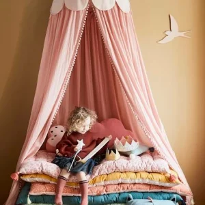 Rideau Ciel De Lit PRINCESSE NATURE Rose – Vertbaudet 18