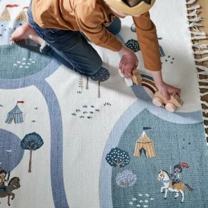 Tapis Circuit Chevalier écru / Multicolore – Vertbaudet 10