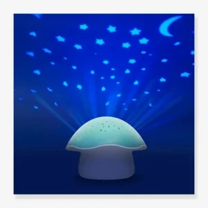 Veilleuse Musicale Et Projecteur D’étoiles PABOBO Champignon Rose – Pabobo 10