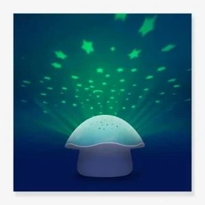 Veilleuse Musicale Et Projecteur D’étoiles PABOBO Champignon Rose – Pabobo 14